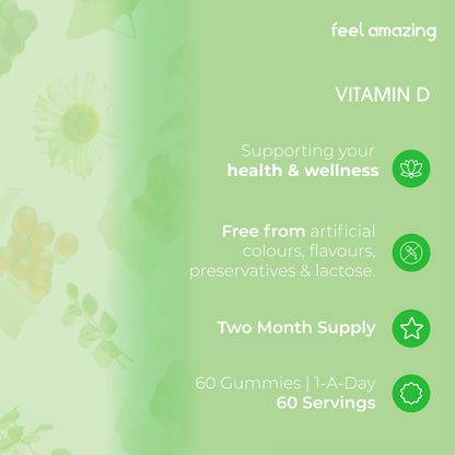 Feel Amazing Feel Amazing Vitamin D | 60 Gummies | Pouch