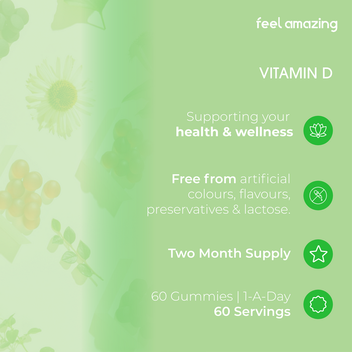 Feel Amazing Feel Amazing Vitamin D | 60 Gummies | Pouch