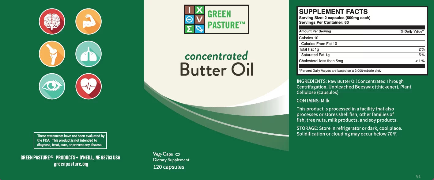 Green Pasture Concentrated Butter Oil Green Pasture Concentrated Butter Oil | 120 Capsules