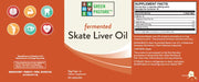 Skate Liver Oil di razza Fermented Green Pasture Skate Liver Oil Green Pasture Fermented al pascolo verde (arancione)| 180ml