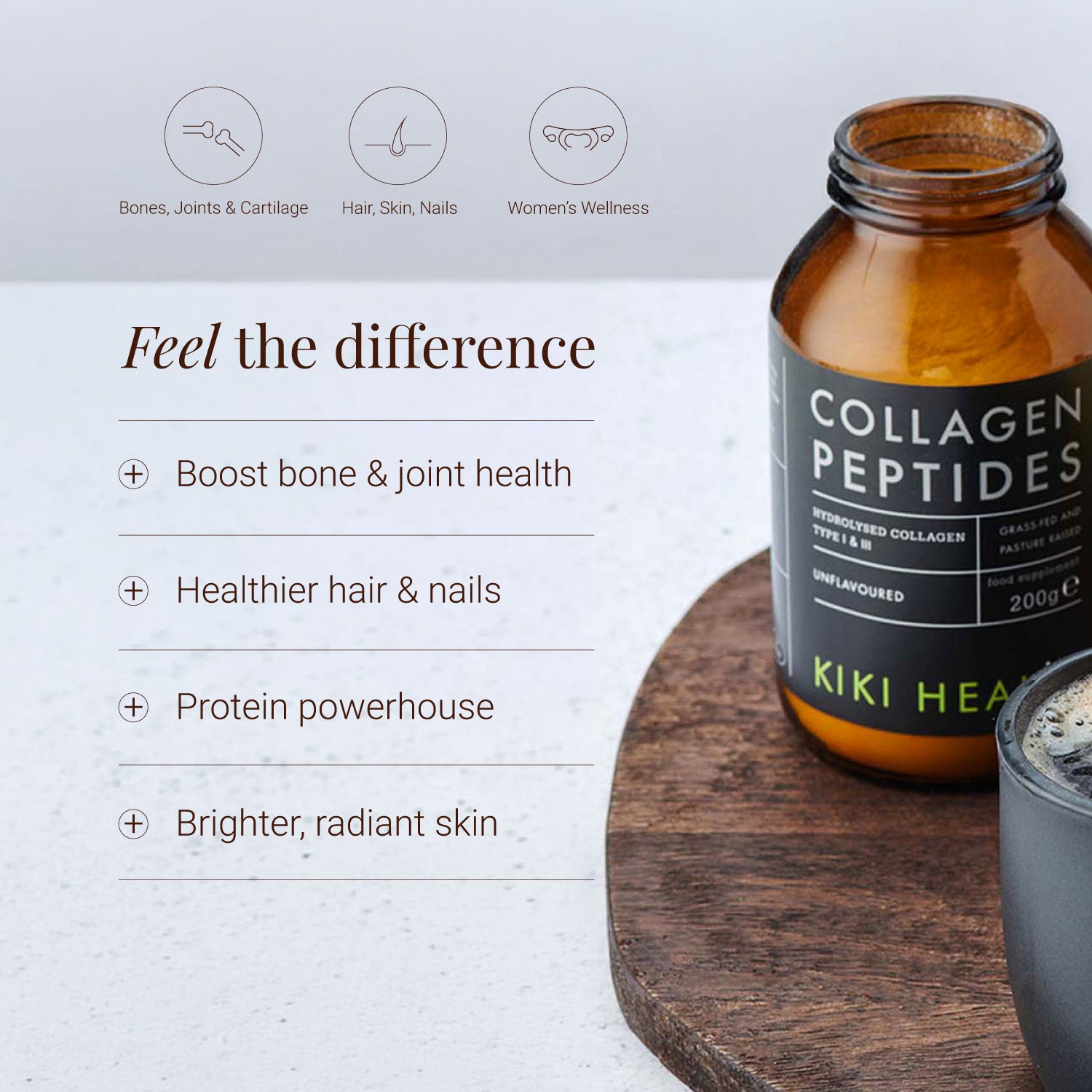 Kiki Health KIKI Health Bovine Collagen Peptides Powder - 200g