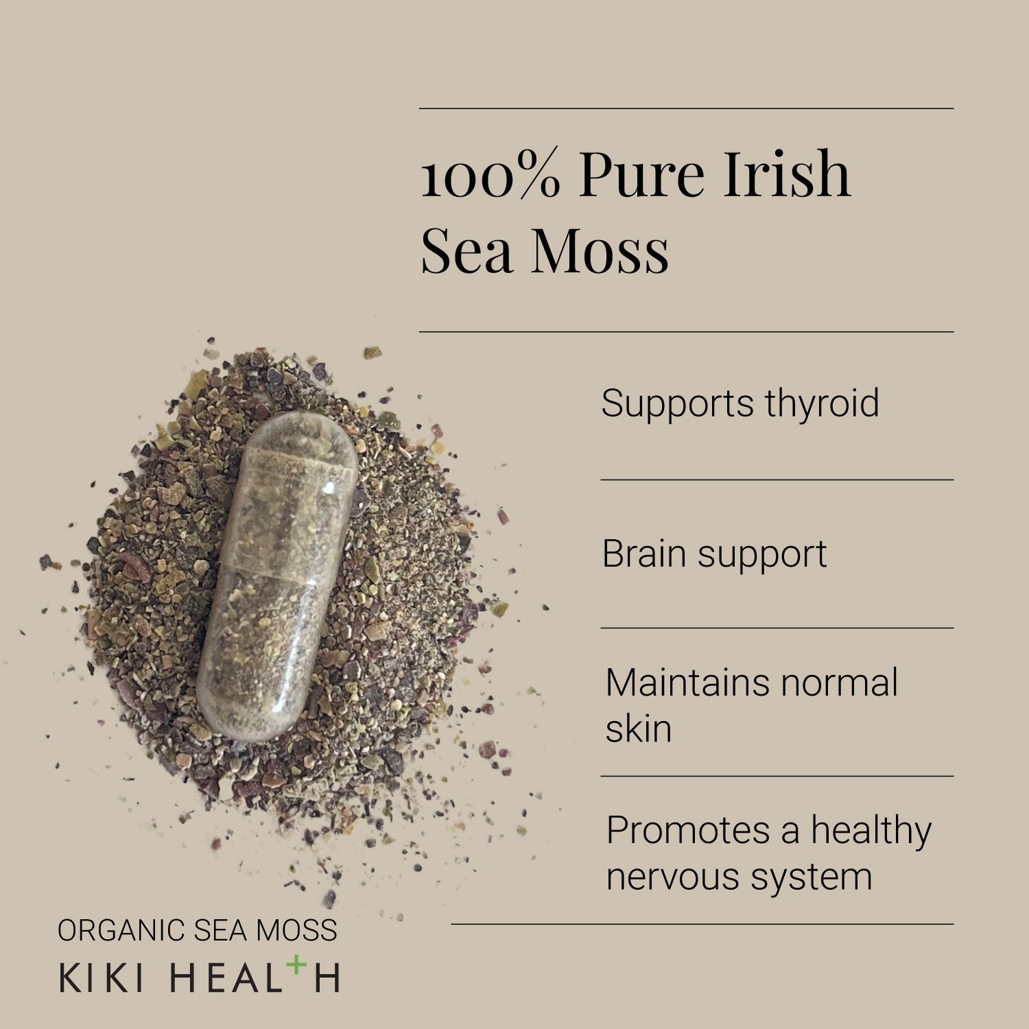 Kiki Health KIKI Health Organic Irish Sea Moss | 90 Capsules