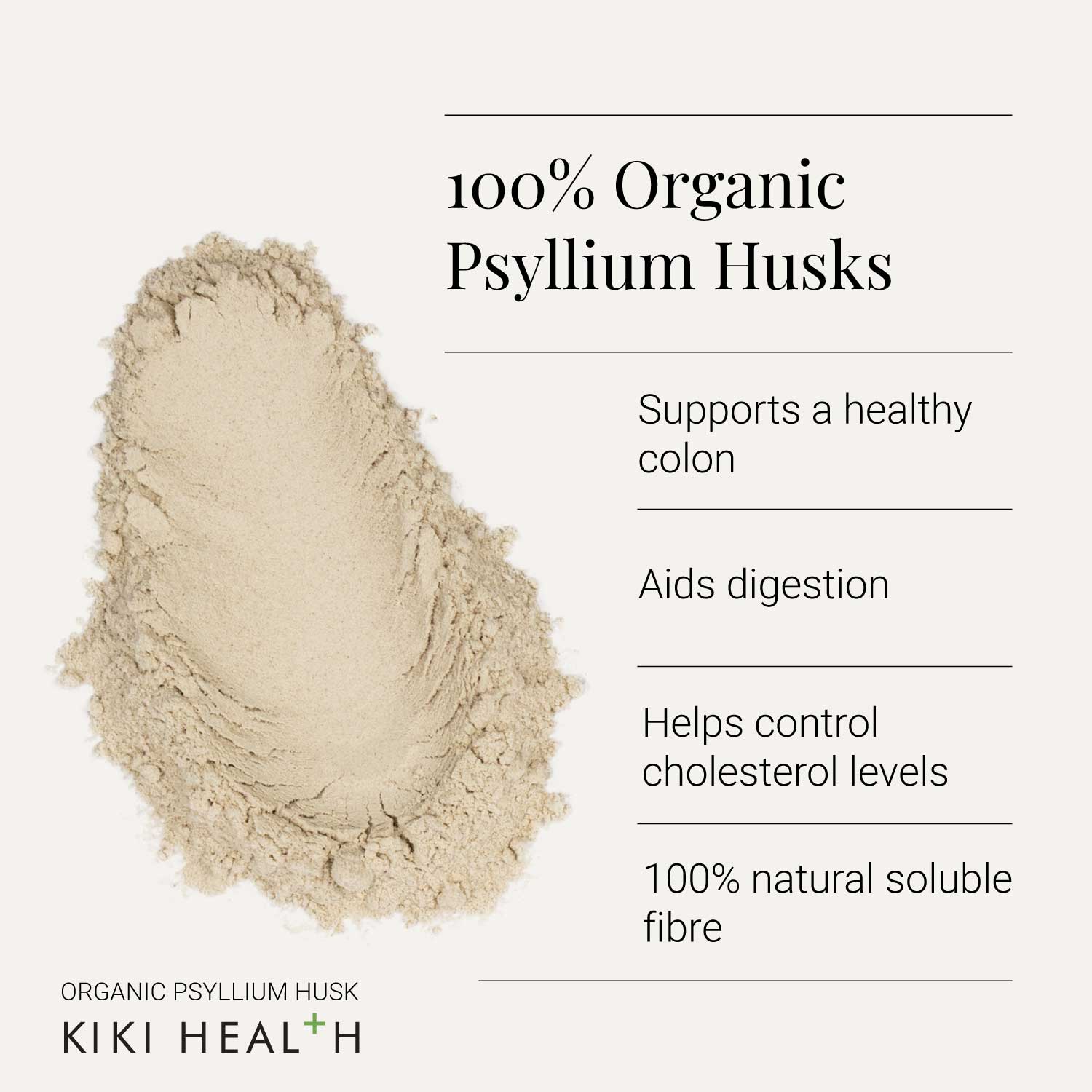 Kiki Health KIKI Health Organic Psyllium Husks | 275g