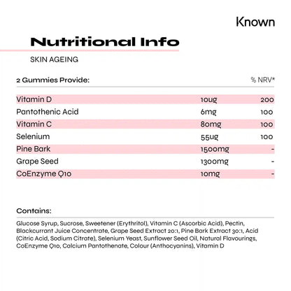 Known Nutrition Beauty Known Nutrition Skin Ageing Gummies | 60 Gummies