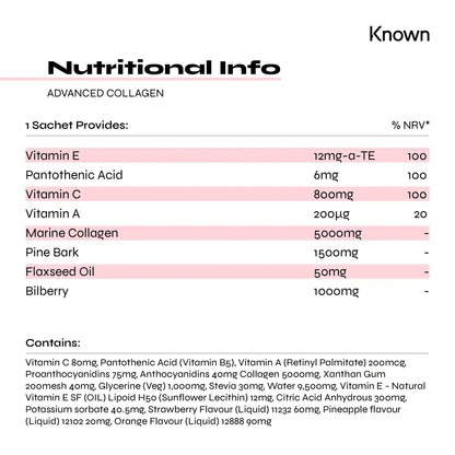 Known Nutrition Collagen Known Nutrition Advanced Collagen Supplement | 14 Sachets