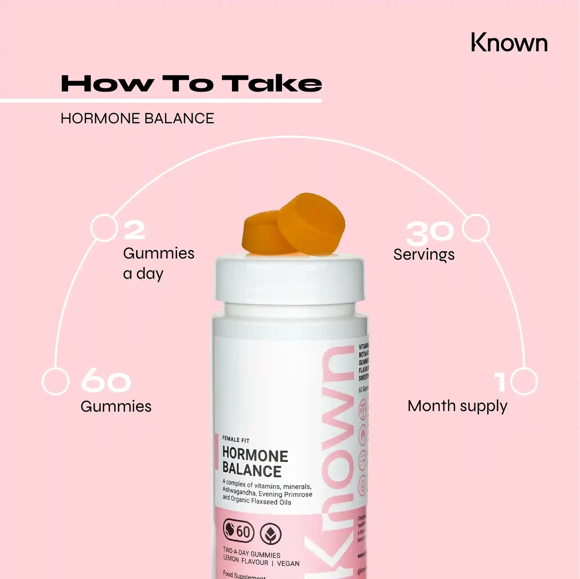 Known Nutrition Female Fit Known Nutrition Hormone Balance Gummies | 60 Gummies