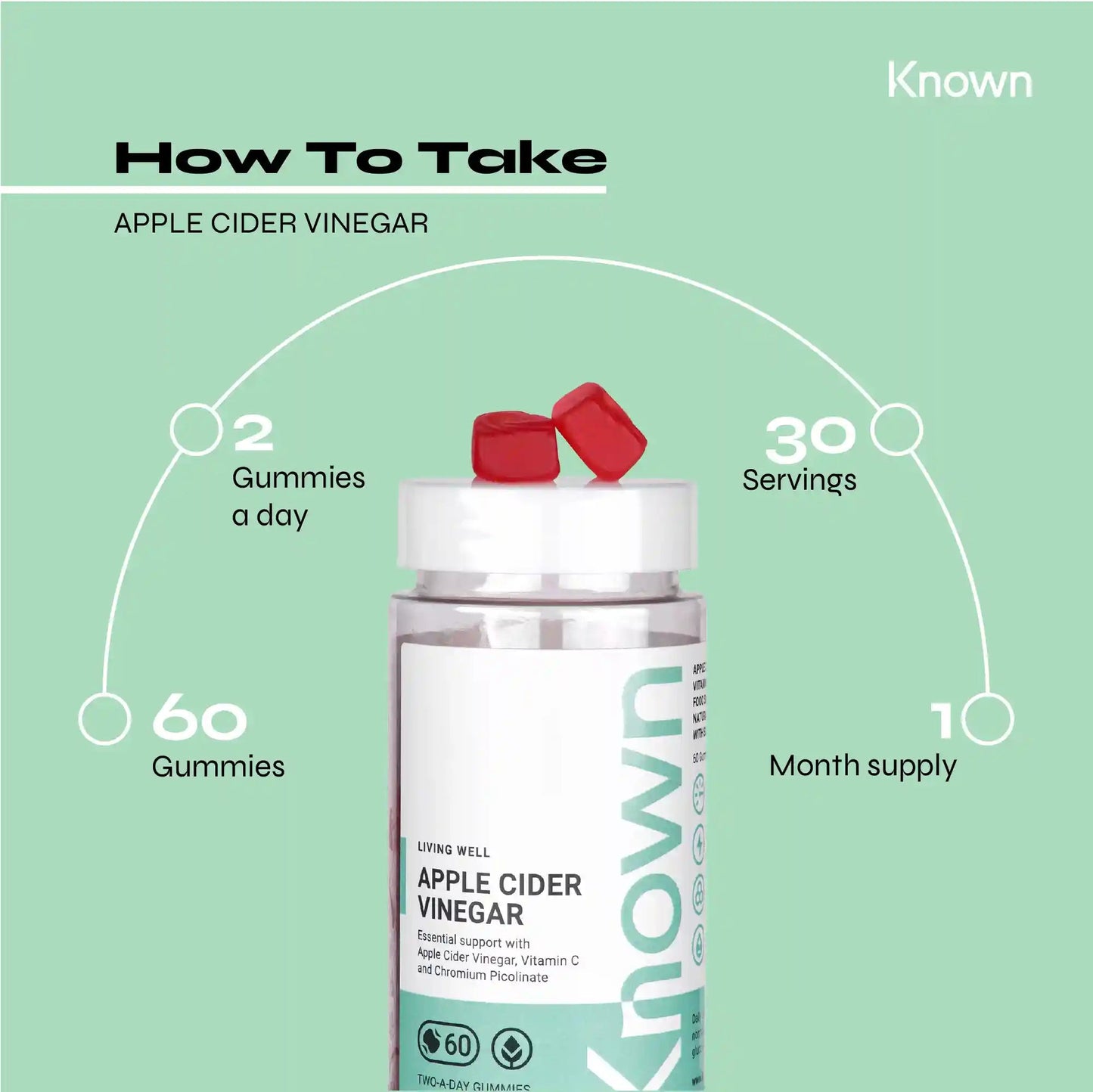 Known Nutrition Gummies Known Nutrition Apple Cider Vinegar | 60 Gummies