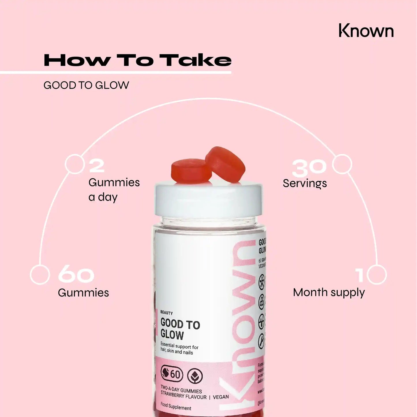 Known Nutrition Gummies Known Nutrition Good to Glow | 60 Gummies