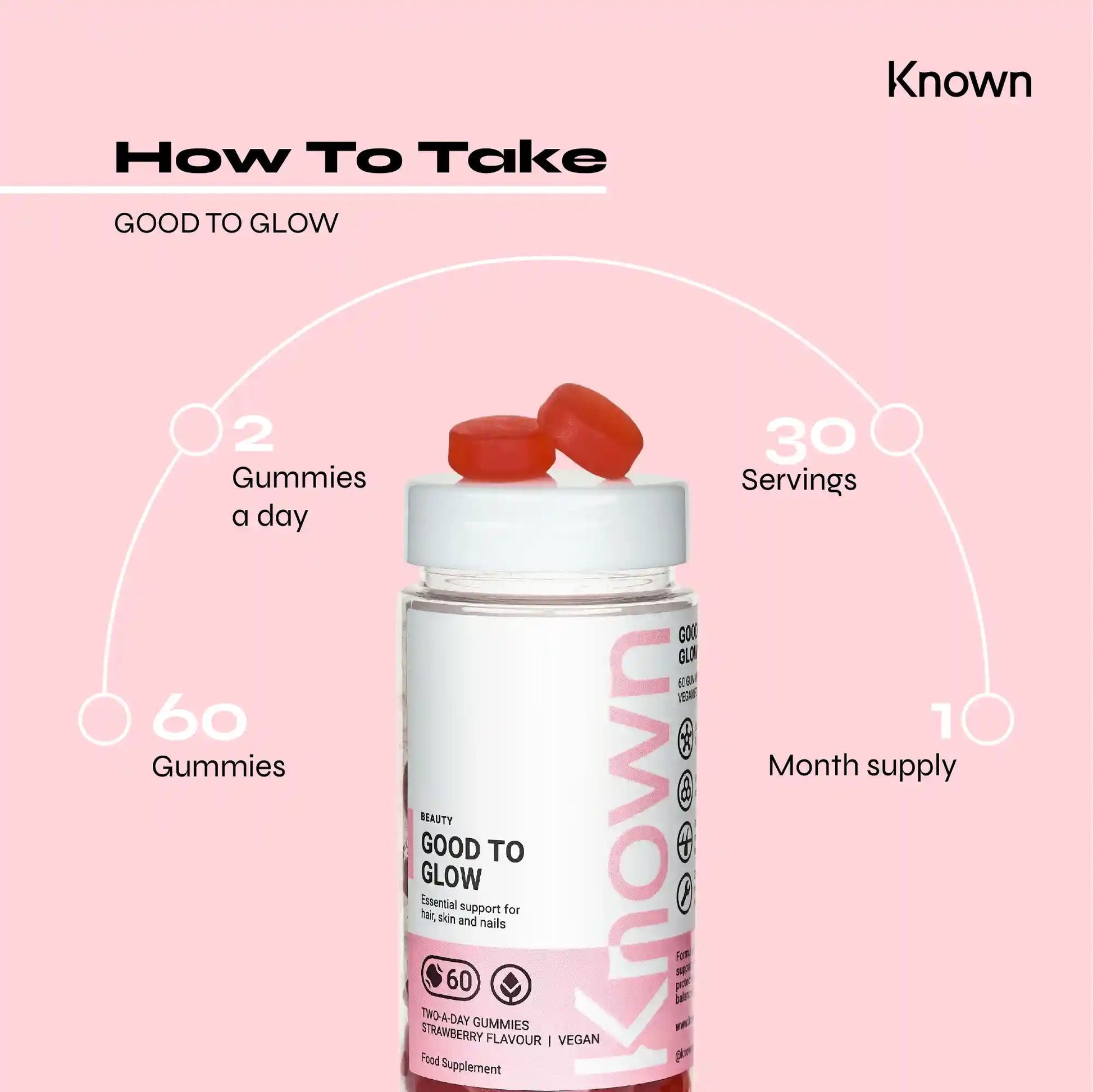 Known Nutrition Gummies Known Nutrition Good to Glow | 60 Gummies