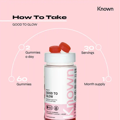 Known Nutrition Gummies Known Nutrition Good to Glow | 60 Gummies