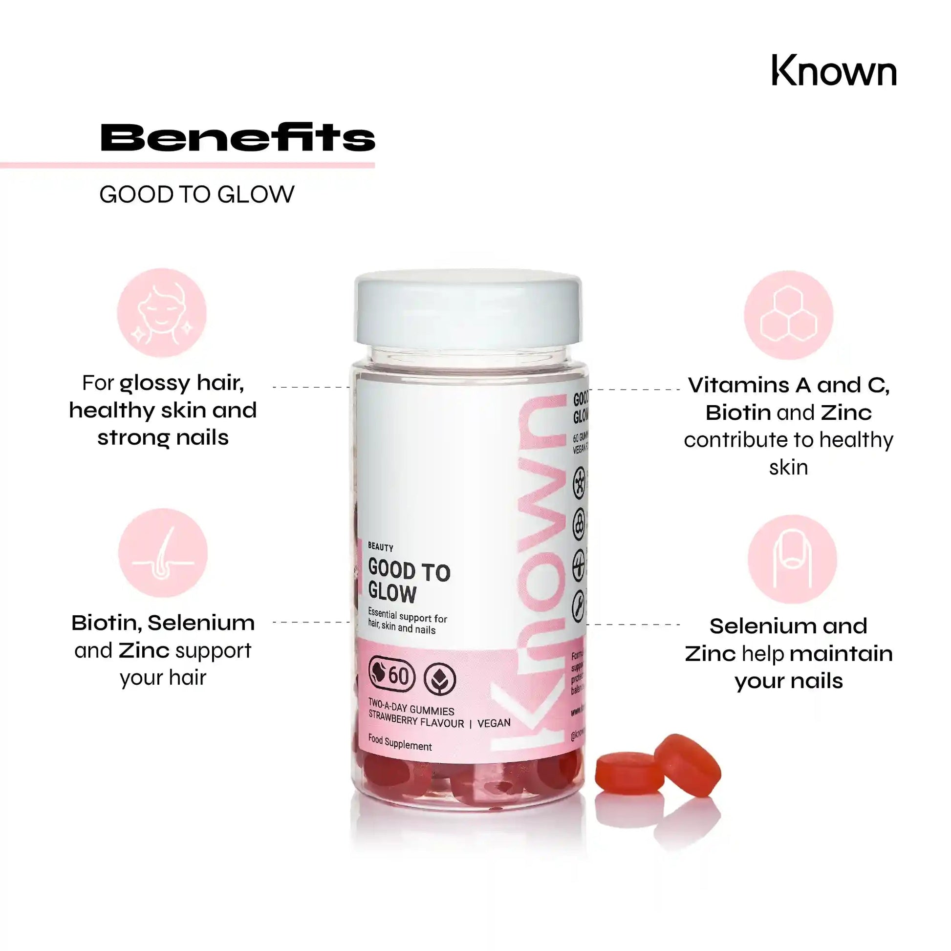 Known Nutrition Gummies Known Nutrition Good to Glow | 60 Gummies
