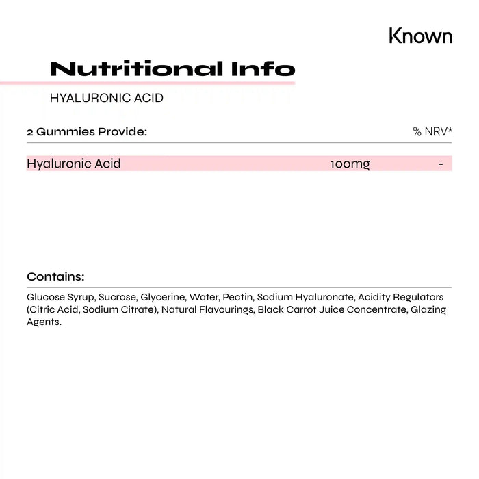Known Nutrition Gummies Known Nutrition Hyaluronic Acid | 60 Gummies