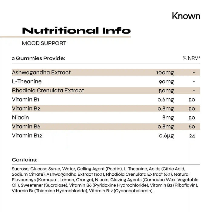 Known Nutrition Gummies Known Nutrition Mood Support | 60 Gummies