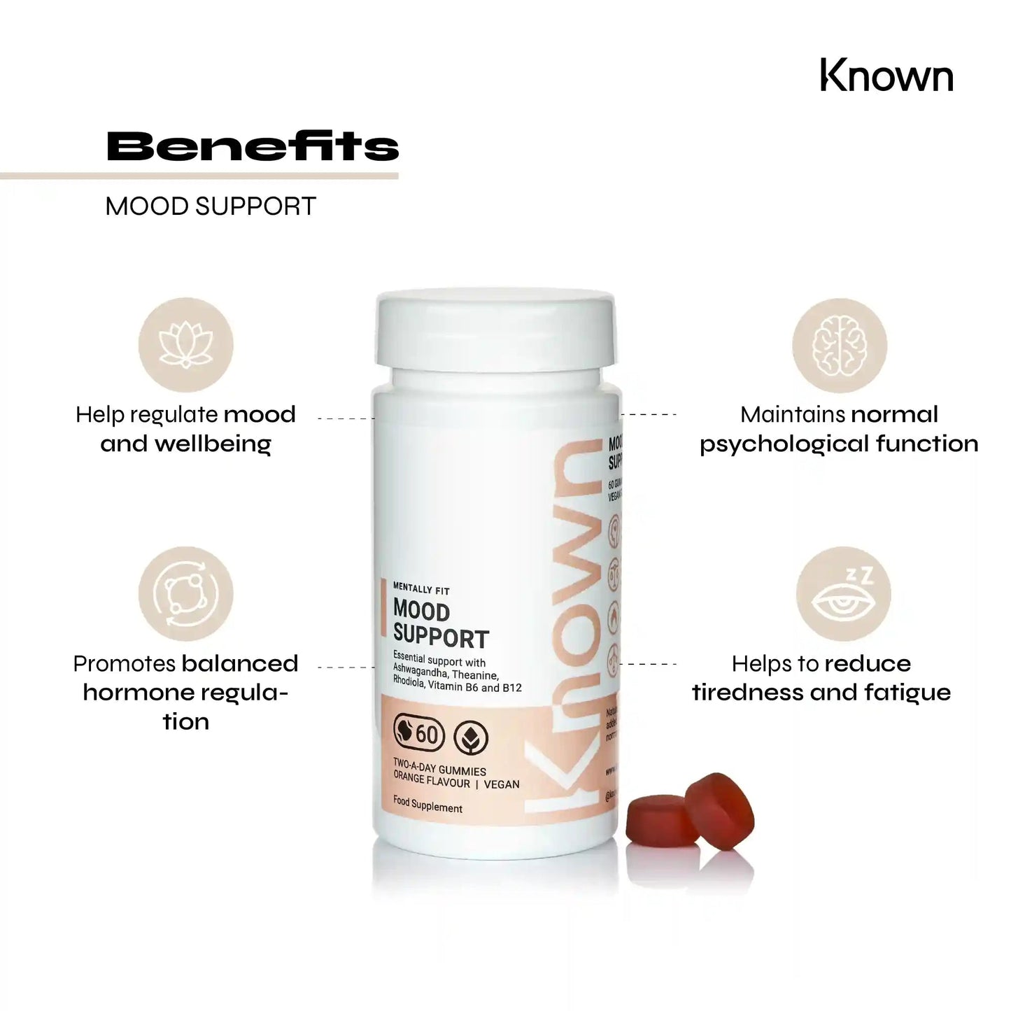 Known Nutrition Gummies Known Nutrition Mood Support | 60 Gummies