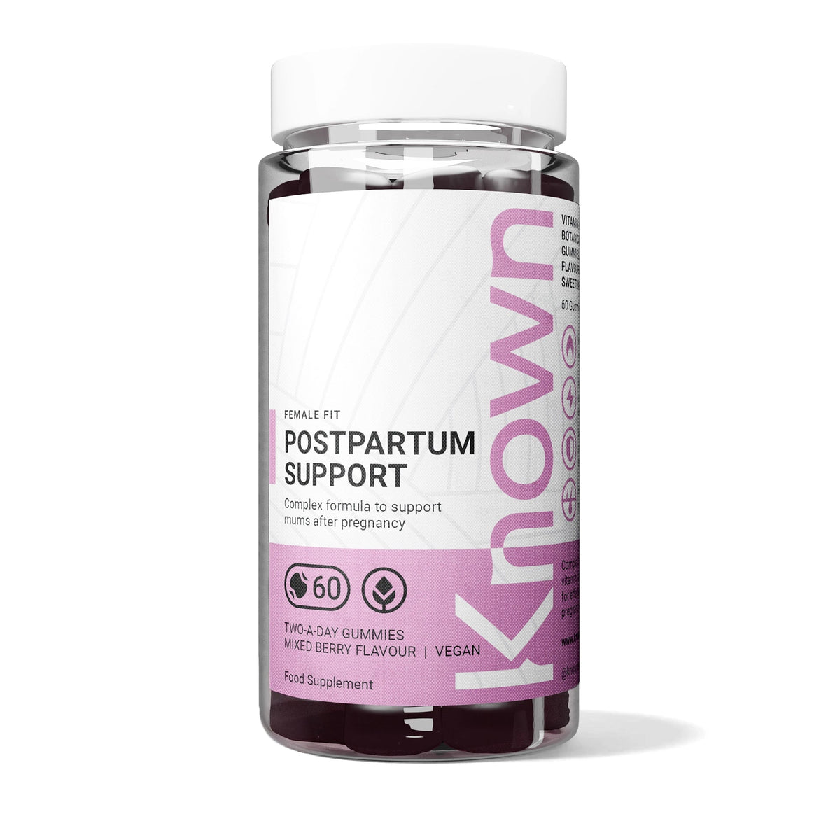 Known Nutrition Postpartum Support| 60 Gummies