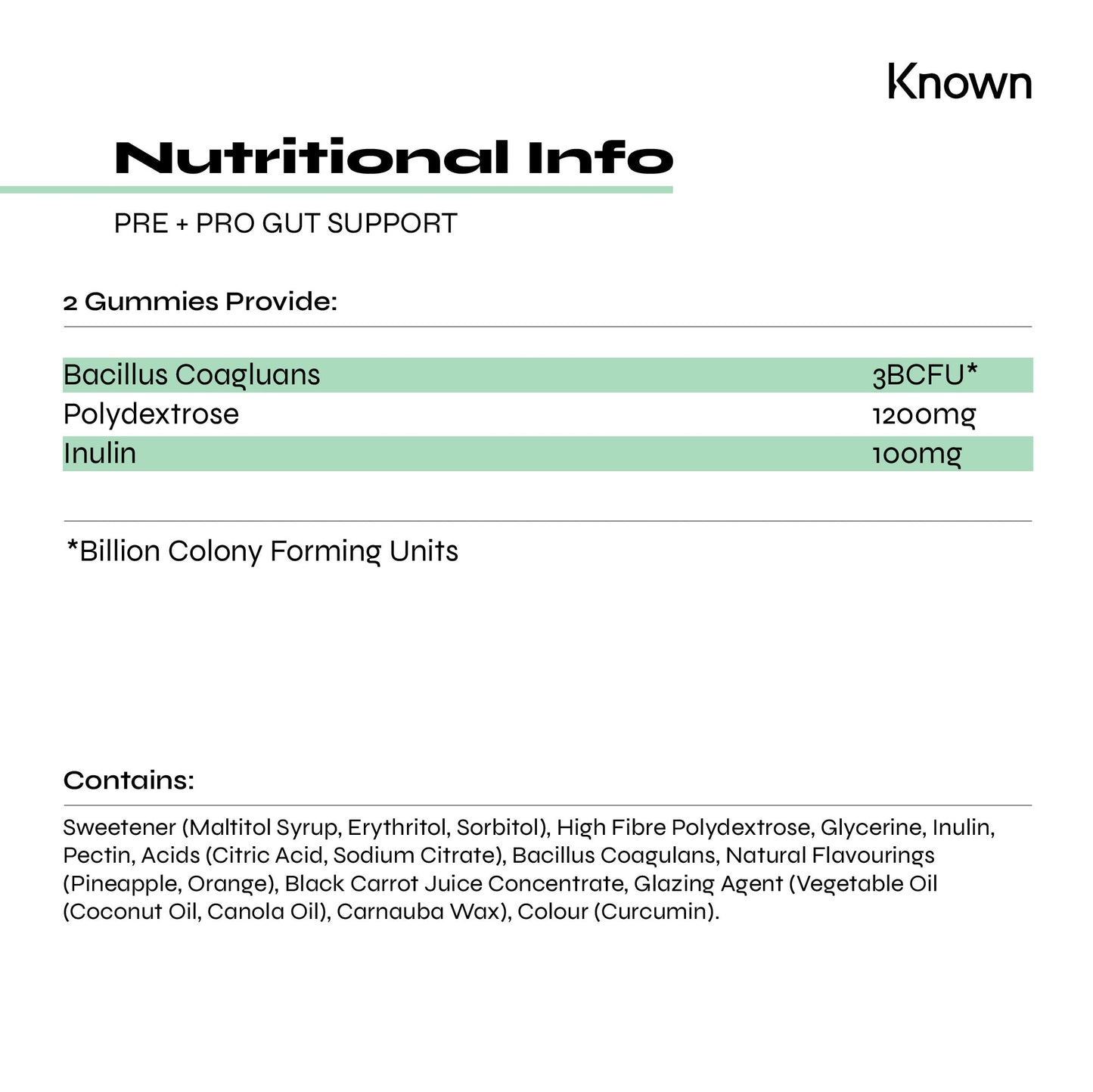 Known Nutrition Gummies Known Nutrition Pre+Pro Gut Support | 60 Gummies