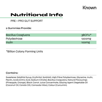 Known Nutrition Gummies Known Nutrition Pre+Pro Gut Support | 60 Gummies