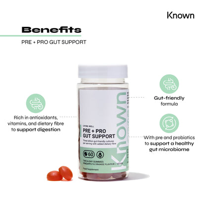 Known Nutrition Gummies Known Nutrition Pre+Pro Gut Support | 60 Gummies