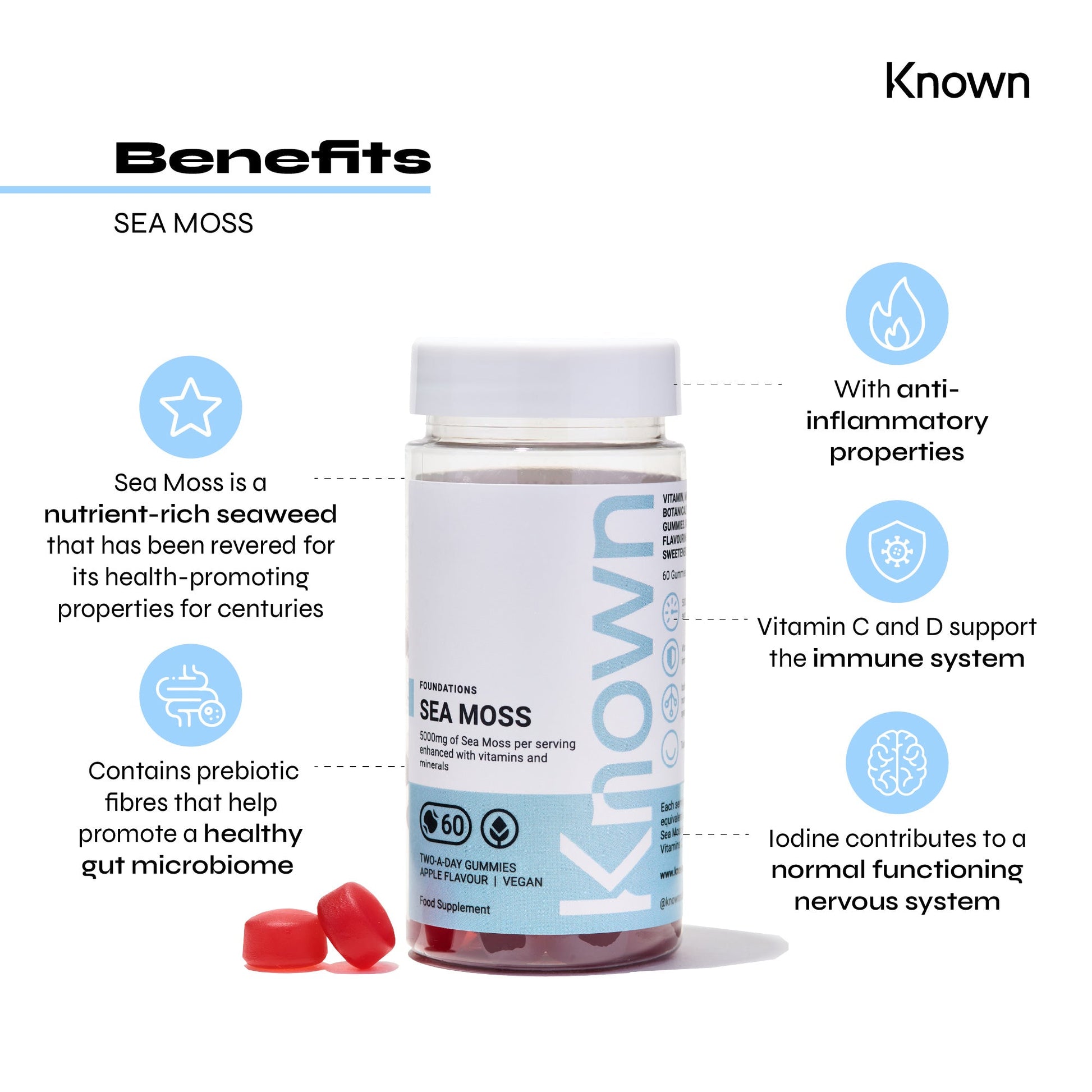 Known Nutrition Gummies Known Nutrition Sea Moss | 60 Gummies