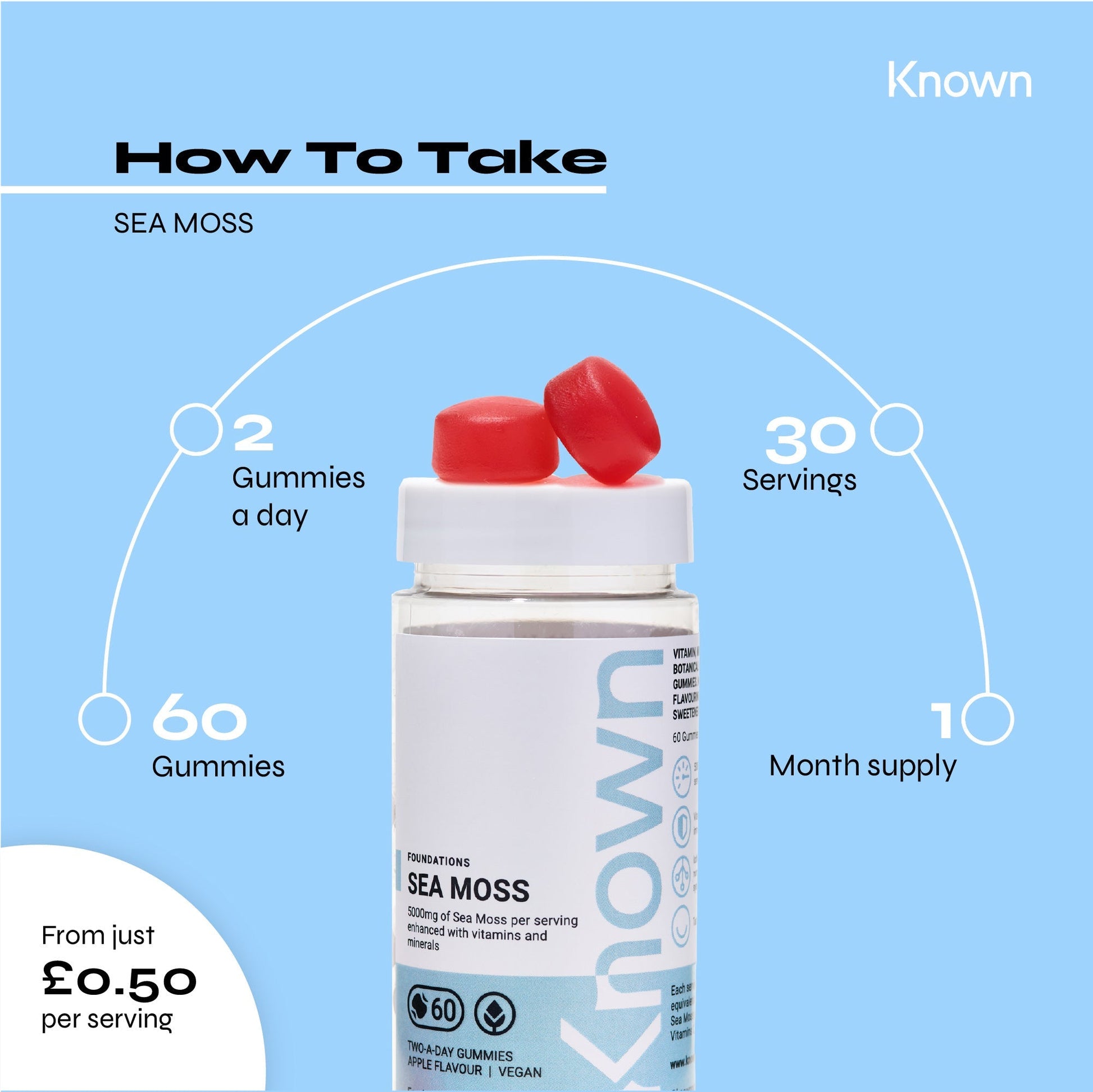 Known Nutrition Gummies Known Nutrition Sea Moss | 60 Gummies