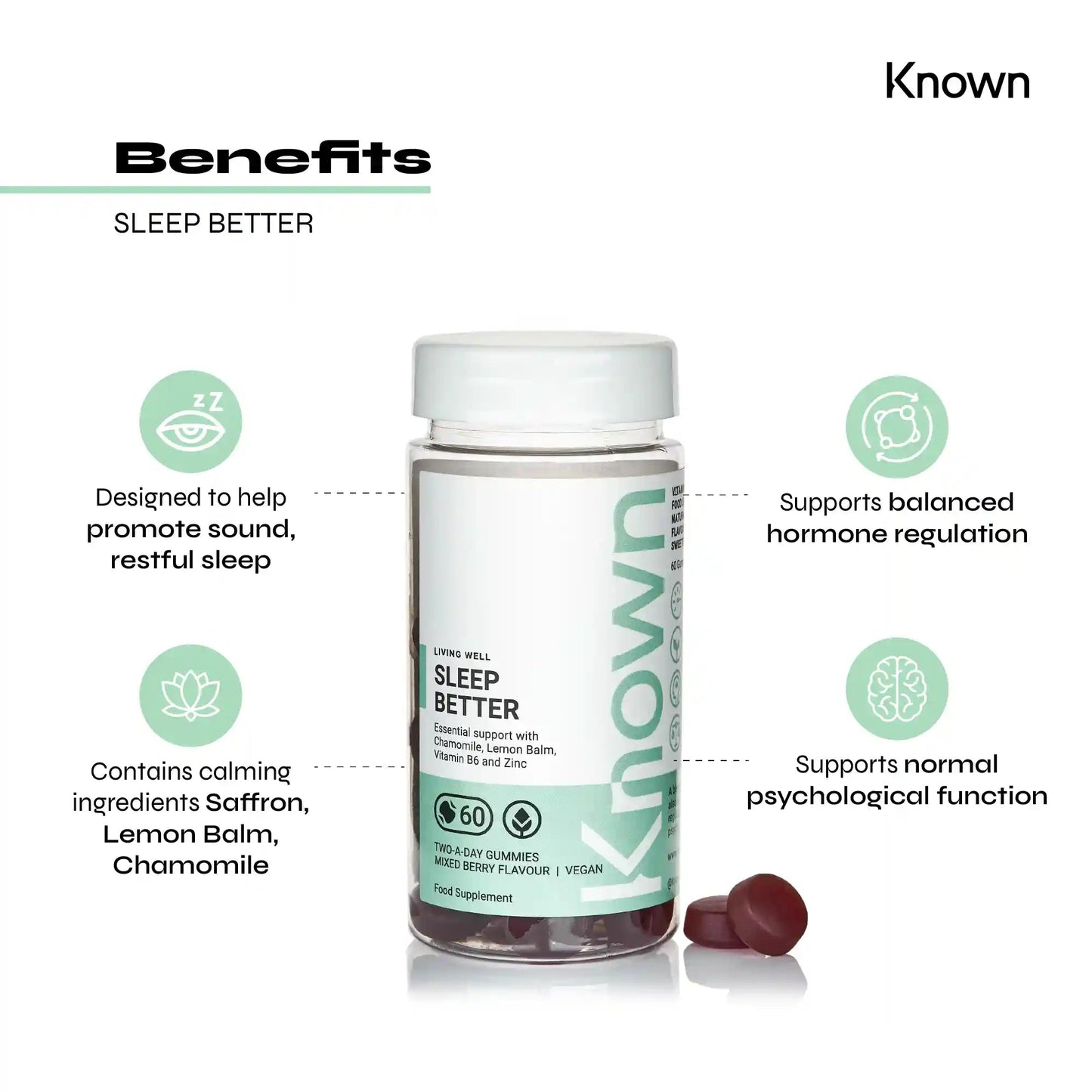Known Nutrition Gummies Known Nutrition Sleep Better Gummies | 60 Gummies