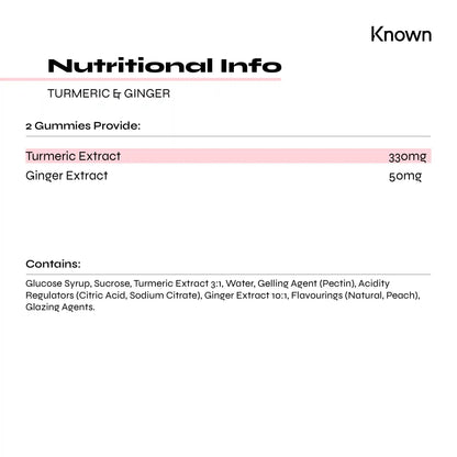 Known Nutrition Gummies Known Nutrition Turmeric & Ginger | 60 Gummies