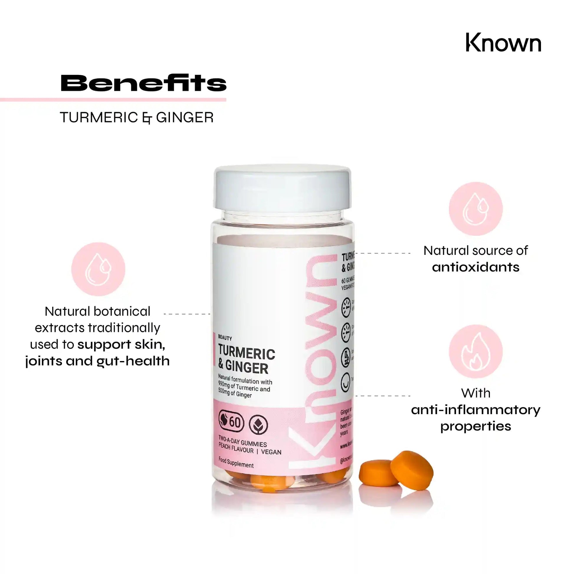 Known Nutrition Gummies Known Nutrition Turmeric & Ginger | 60 Gummies