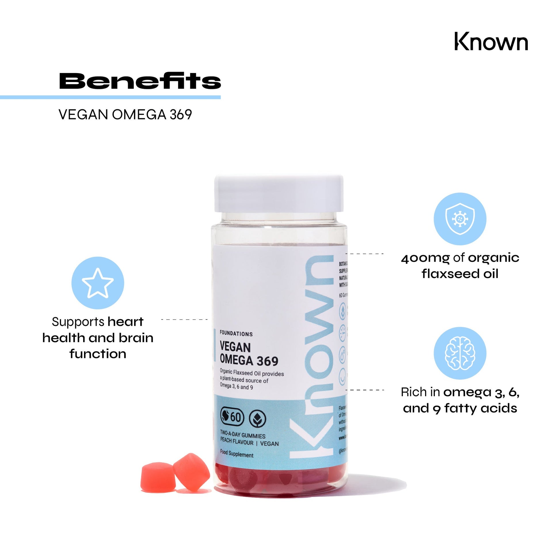 Known Nutrition Gummies Known Nutrition Vegan Omega 369 | 60 Gummies