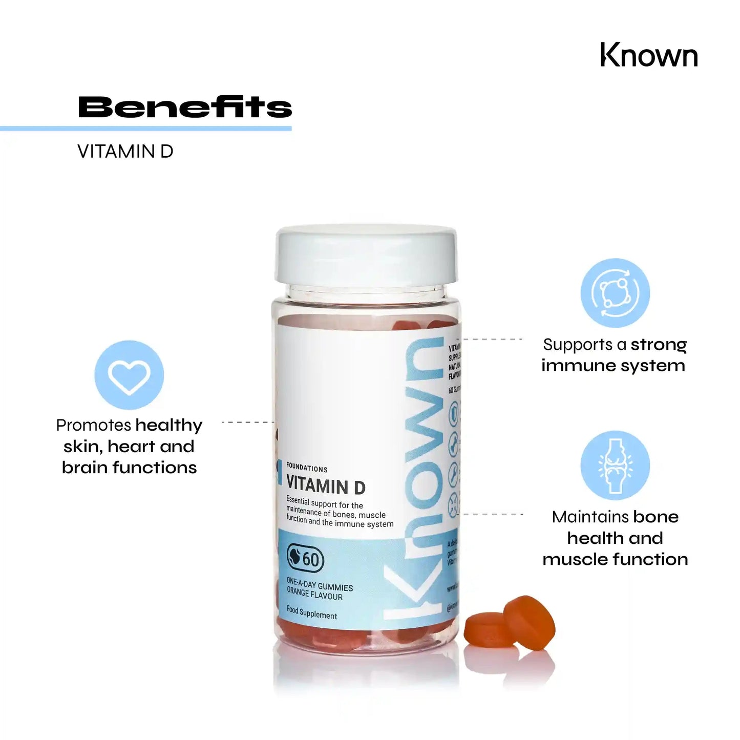 Known Nutrition Gummies Known Nutrition Vitamin D | 60 Gummies