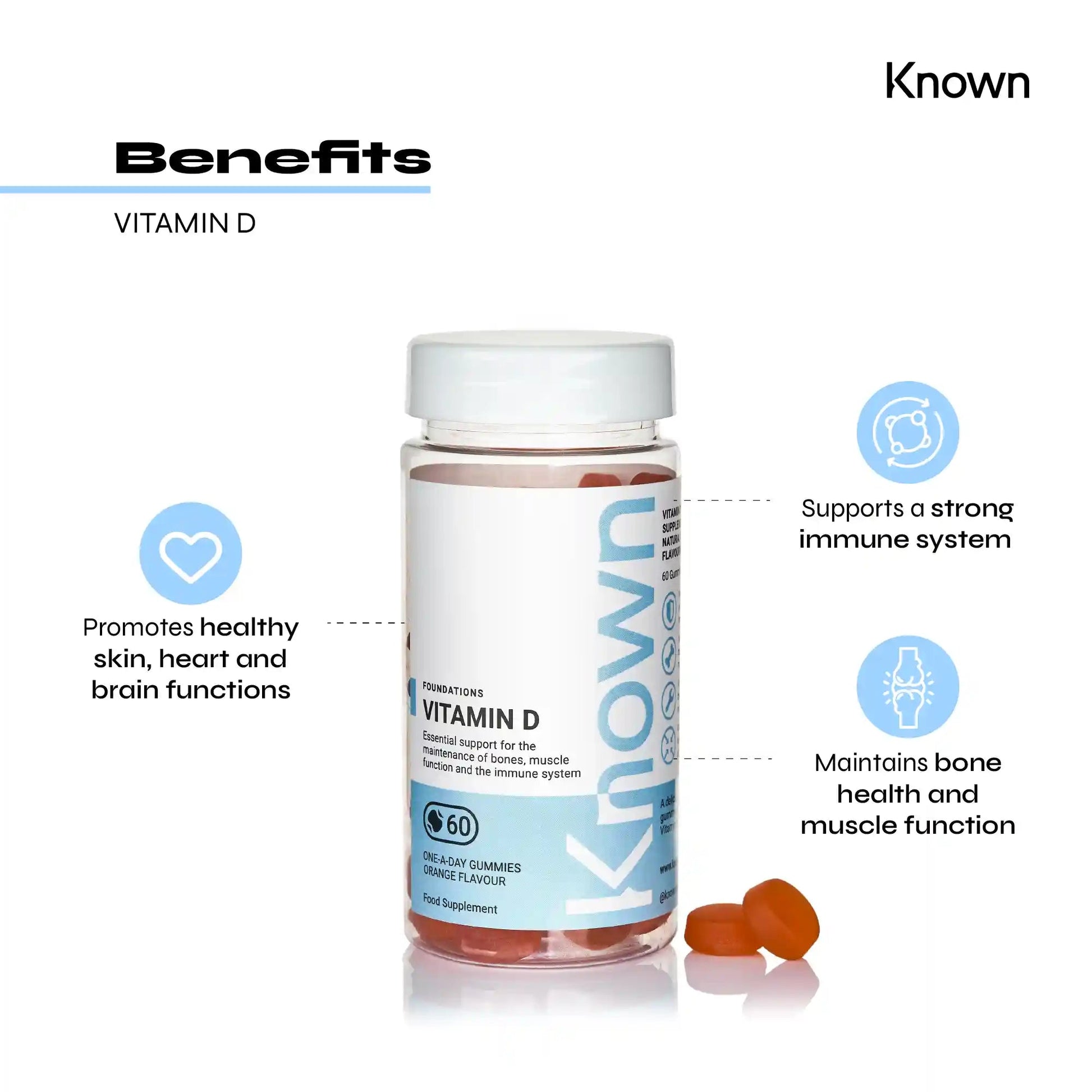 Known Nutrition Gummies Known Nutrition Vitamin D | 60 Gummies