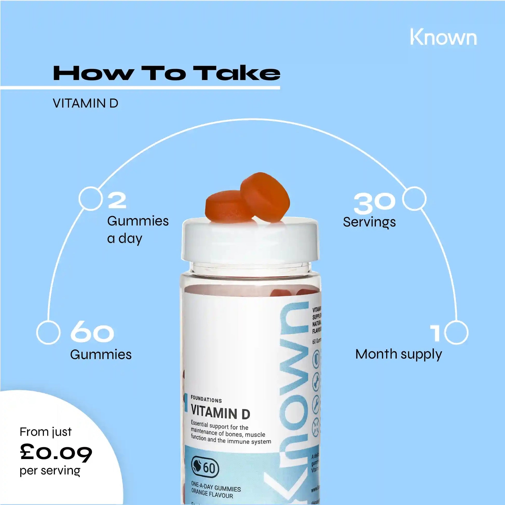 Known Nutrition Gummies Known Nutrition Vitamin D | 60 Gummies