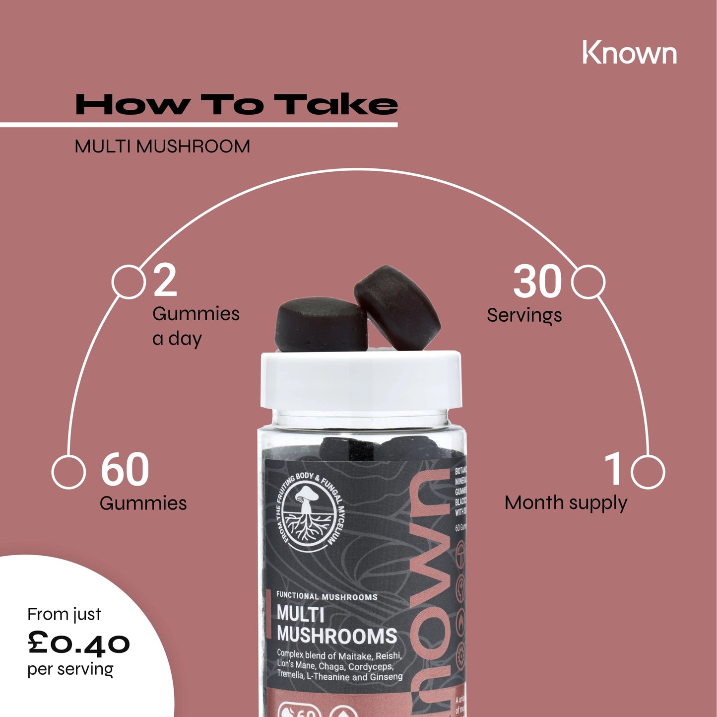 Known Nutrition Gummy Known Nutrition Multi Mushroom Complex Gummies