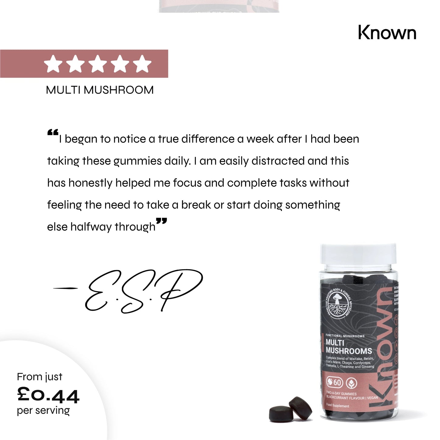 Known Nutrition Gummy Known Nutrition Multi Mushroom Complex Gummies