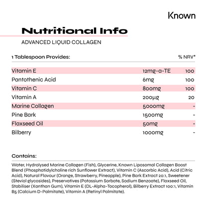 Known Nutrition Known Nutrition Advanced Marine Liquid Collagen | 210ml