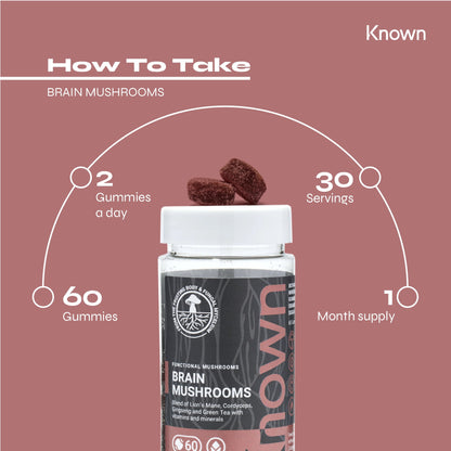 Known Nutrition Known Nutrition Brain Mushrooms Vegan Gummies