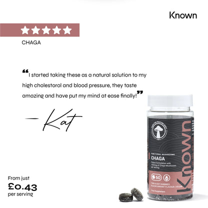 Known Nutrition Known Nutrition Chaga Mushroom Vegan Gummies