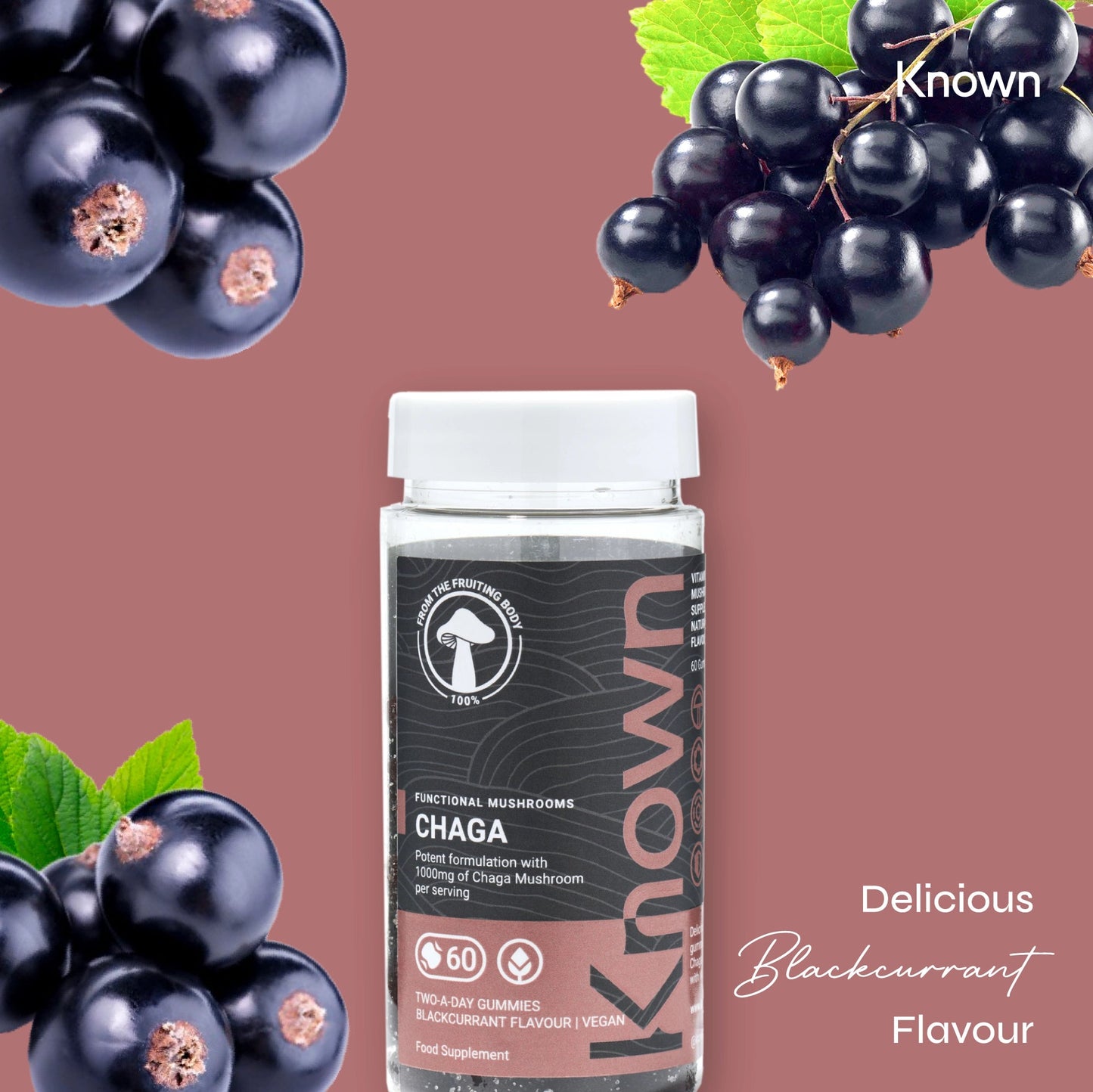 Known Nutrition Known Nutrition Chaga Mushroom Vegan Gummies