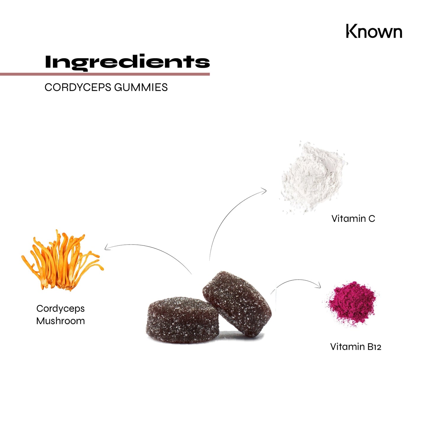Known Nutrition Known Nutrition Cordyceps Mushroom Vegan Gummies
