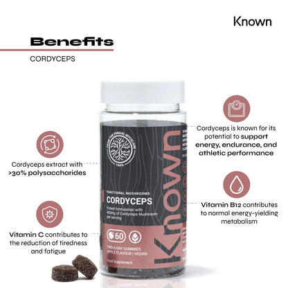 Known Nutrition Known Nutrition Cordyceps Mushroom Vegan Gummies