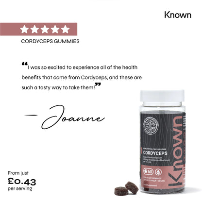 Known Nutrition Known Nutrition Cordyceps Mushroom Vegan Gummies
