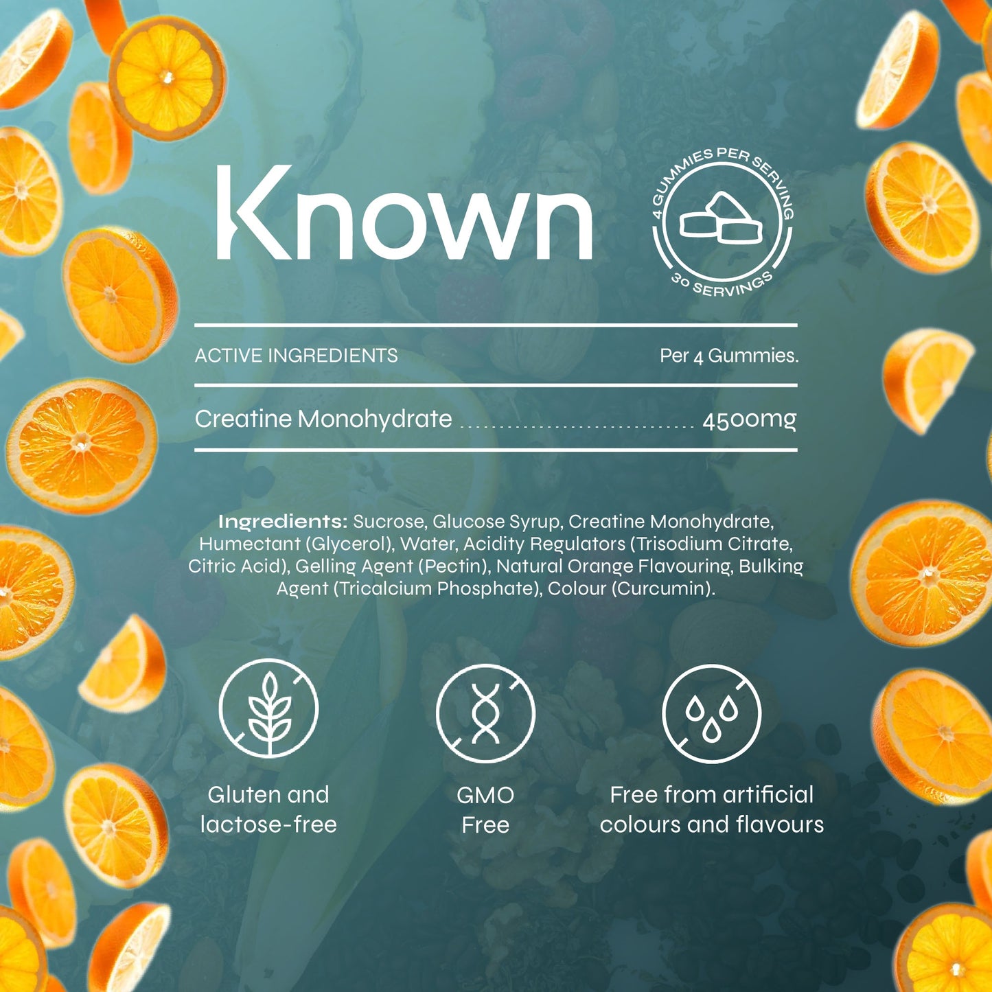 Known Nutrition Known Nutrition Creatine Gummies Pouch | 120 Gummies | Orange