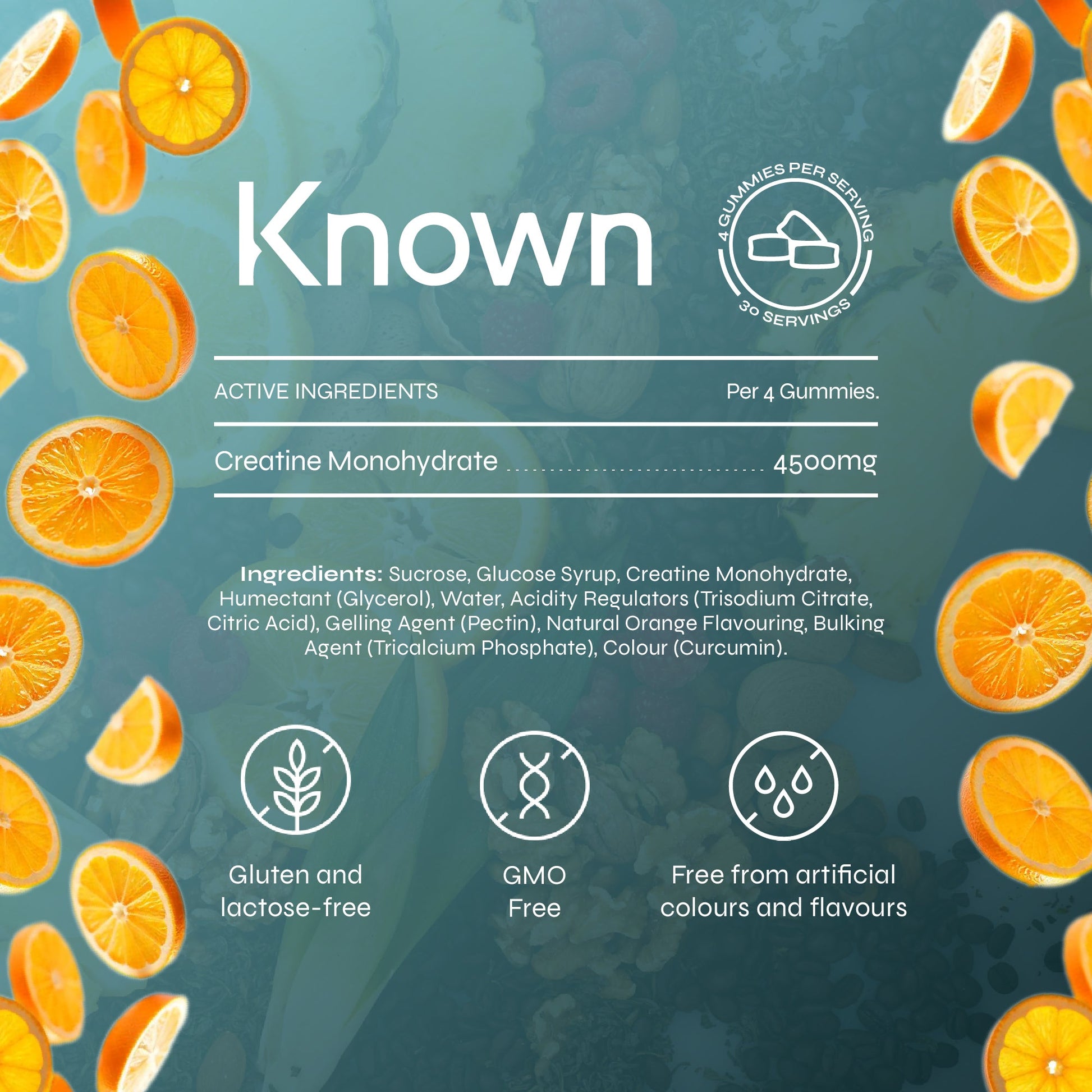 Known Nutrition Known Nutrition Creatine Gummies Pouch | 120 Gummies | Orange