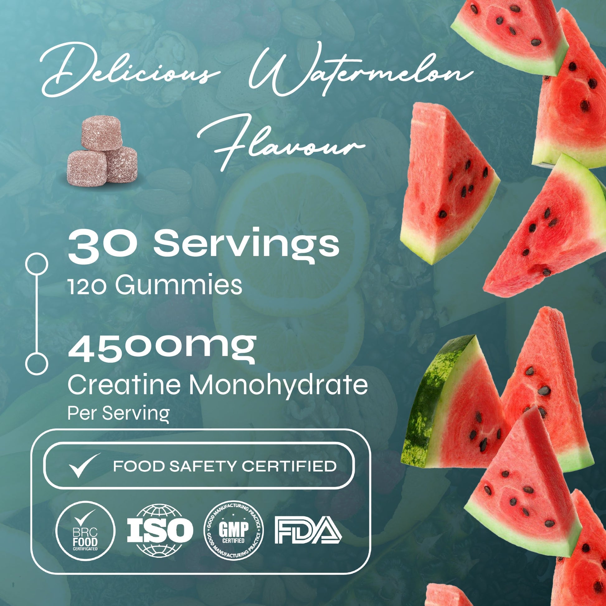 Known Nutrition Known Nutrition Creatine Gummies Pouch | 120 Gummies | Watermelon