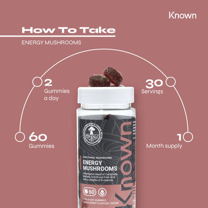 Known Nutrition Known Nutrition Energy Mushrooms Vegan Gummies