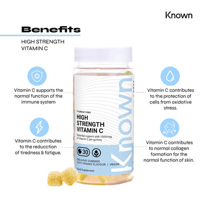 Known Nutrition Known Nutrition High Strength 1000mg Vitamin C Gummies