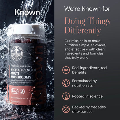 Known Nutrition Known Nutrition High Strength Multi Mushrooms Gummies | 60 Gummies