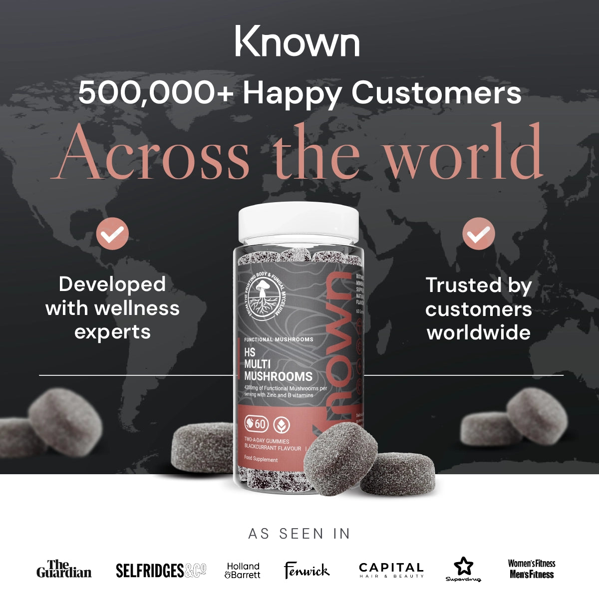 Known Nutrition Known Nutrition High Strength Multi Mushrooms Gummies | 60 Gummies