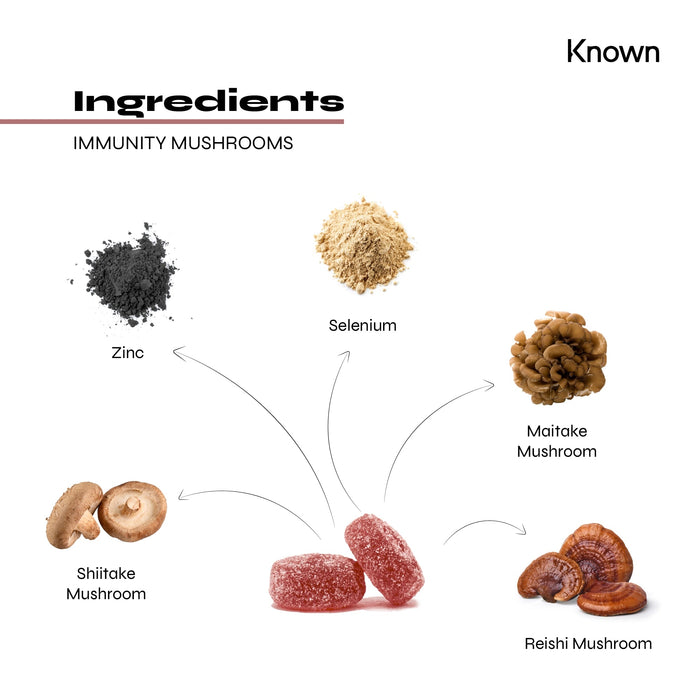 Known Nutrition Known Nutrition Immunity Mushrooms Vegan Gummies