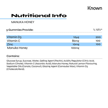 Known Nutrition Known Nutrition Manuka Honey Gummies
