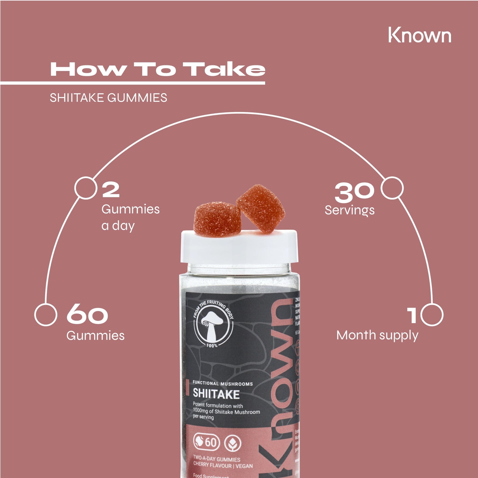 Known Nutrition Known Nutrition Shiitake Mushroom Vegan Gummies